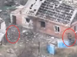Ukrainian soldier raises their hands in surrender near Sviato-Pokrovske before a Russian soldier opens fire on them. Photo: Ukrainian Prosecutor General's Office