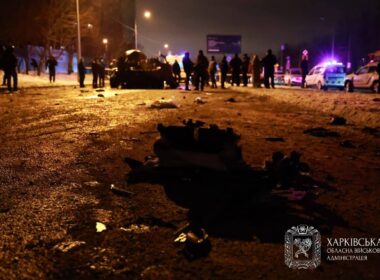 Damage from Russian strikes on Kharkiv, 26 December 2025. Photo: Oleh Syniehubov
