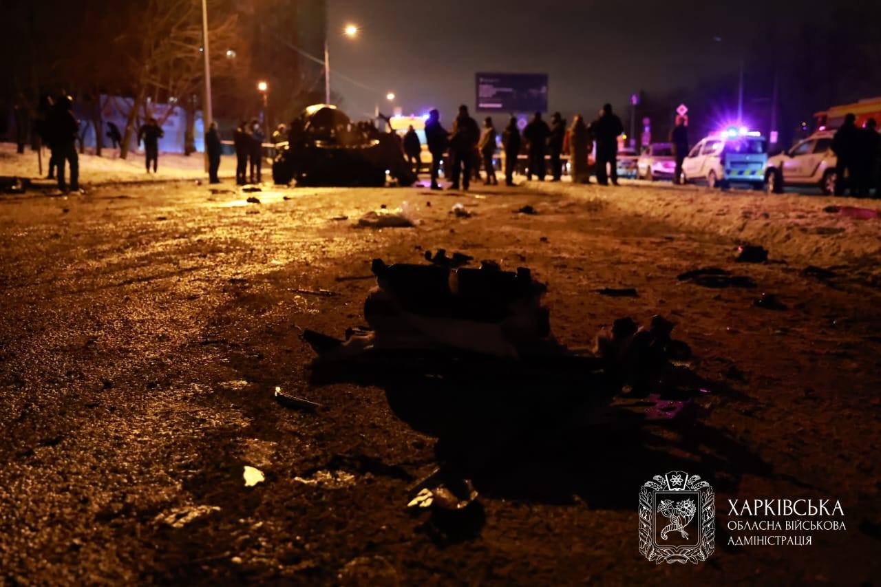 Damage from Russian strikes on Kharkiv, 26 December 2025. Photo: Oleh Syniehubov