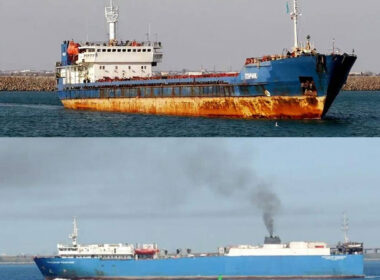 ukraine hits two russian ships linked iran arms route caspian sea says sof · post vessels askar sarydzha (top) kompozitor rakhmaninov (bottom) reportedly struck near kalmykia during ukrainian special operation