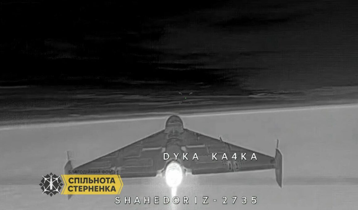 Ukraine’s interceptor drone downs Russia's jet-propelled Shahed UAV in historic first Ukrainian interceptor drone targets a Russian jet-propelled Geran-3 one-way attack drone during an aerial engagement. Photo: Serhii Sternenko