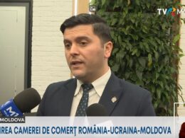 vice president of romanian chamber of deputies adrian cozma speaks at the trilateral moldova-romania-ukraine chamber of commerce launch
