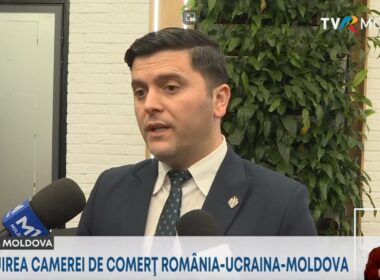 vice president of romanian chamber of deputies adrian cozma speaks at the trilateral moldova-romania-ukraine chamber of commerce launch
