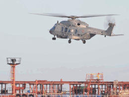 french helicopter landing on the russian shadow fleet tanker grinch in january 2026