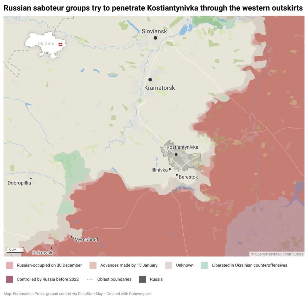 Kostiantynivka Myrnohrad, Berestok, illinivka