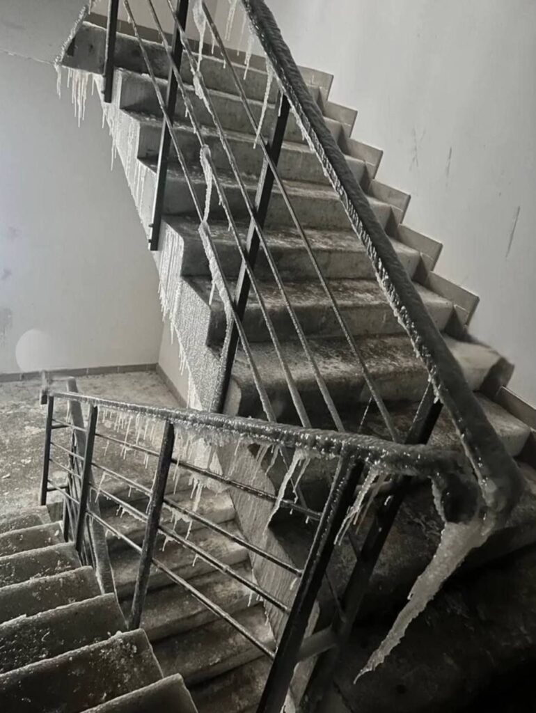 Stairs ice