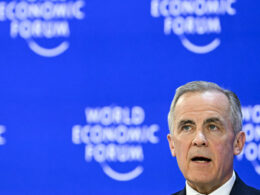 Canadian Prime Minister Mark Carney giving a speech at Davos, 20 January 2026