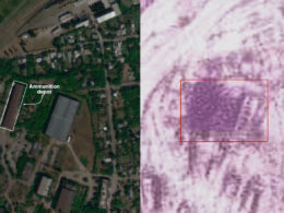 black crater snow satellite images show erased russian depot occupied debaltseve · post ammunition before after its destruction donetsk oblast strike 20 2026 debaltseve-ammunition-depot ukraine news ukrainian reports