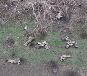 Russian casualties after one of the recent failed attacks near Kupiansk,