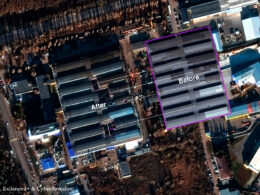 satellite imagery confirms ukraine's flamingo missiles scored 4/4 hits russian skif-m factory tied su-57 production (photos map) · post belgorod before after ukrainian missile strike 23 2025 exilenova+ flamingo-skif cruise
