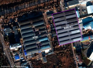 satellite imagery confirms ukraine's flamingo missiles scored 4/4 hits russian skif-m factory tied su-57 production (photos map) · post belgorod before after ukrainian missile strike 23 2025 exilenova+ flamingo-skif cruise