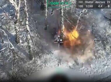 ukraine's hart brigade reports 150 russian casualties during border battles kharkiv oblast (video map) · post ukrainian fpv drone strikes soldier hiding behind tree northern dpsu guards say inflicted significant