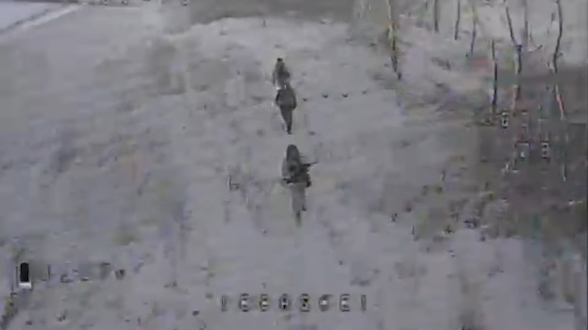 Russian troops attempting to cross into Kharkiv Oblast spotted by Ukrainian border guards. Screenshot from video: Ukraine’s State Border Guard Service