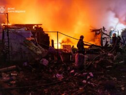russia launches 150+ drones ukraine’s power grid during freezing night most shot down · post rescuers work site residential sector fire following russian drone attack kharkiv oblast 11 2026 5e6e6c59-820e-48d7-ad4d-e0838d756038