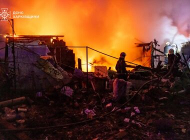 russia launches 150+ drones ukraine’s power grid during freezing night most shot down · post rescuers work site residential sector fire following russian drone attack kharkiv oblast 11 2026 5e6e6c59-820e-48d7-ad4d-e0838d756038