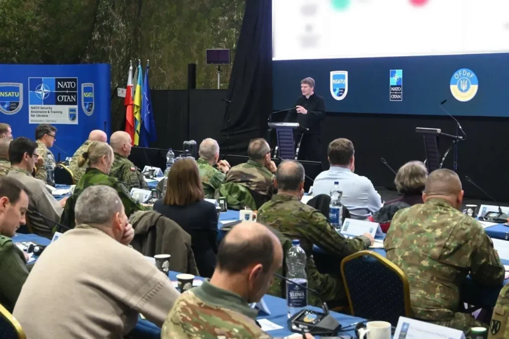 Deputy Defense Minister Serhiy Boev speaks at NATO’s Operational Force Development Framework (OFDeF) conference. (Photo: Ukraine's Ministry of Defense)