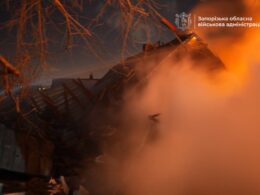 Site of a Russian drone strike on a Zaporizhzhia residential area, 20 January 2026. Photo: Zaporizhzhia Regional Military Administration