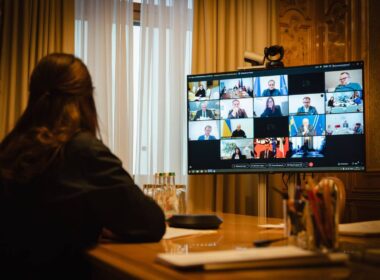 Ukrainian Prime Minister Yulia Svyrydenko during an emergency online G7+ meeting to address Ukraine's energy crisis, 23 January 2026. Photo: Yulia Svyrydenko on Telegram