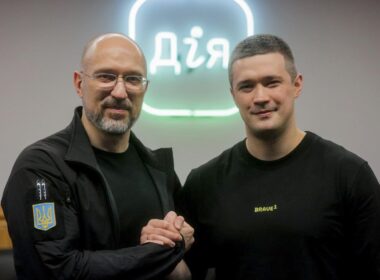 amid ukraine cabinet reshuffle fedorov takes over defense shmyhal pledges drone surge · post denys (l) minister mykhailo first vice prime pose together news ukrainian reports