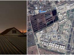 southern russian refinery hit again — russia claims just debris · post explosion glow over slavyansk-na-kubani during drone strike satellite view slavyansk eco oil krasnodar krai slavyansk-na-kubani-exilenova-glow-and-google-maps-view ukraine news ukrainian