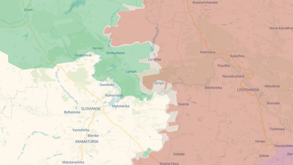 Frontline situation around Yampil, Donetsk Oblast, 6 January 2026. Map: DeepState