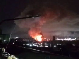 russian defense-linked energiya plant burns after latest ukrainian drone strike · post fire defense yelets lipetsk oblast evening 4 2025 yelets-energiya-plant-fire-drone-attack-lipetsk drones struck russia’s largest manufacturer power sources weaponry late