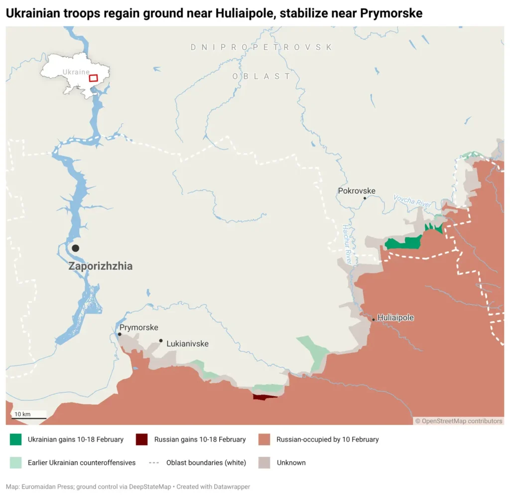 Zaporizhzhia map huliaipole