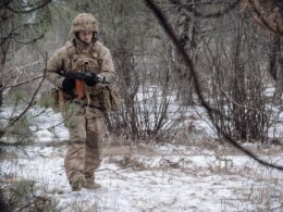 The 10th Mountain Brigade in training.