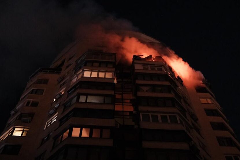 trump praises ukraine-russia talks doing very well exact moment russian missiles knock out heat thousands ukrainian homes during arctic cold snap · post fire high-rise building after attack kyiv 3