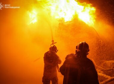 19 attacks 39 days — russia targets naftogaz ukraine's second-largest gas extraction region again · post rescuers battle fires energy facility poltava oblast following russian drone attack 8 2026 2a72c7b9-20