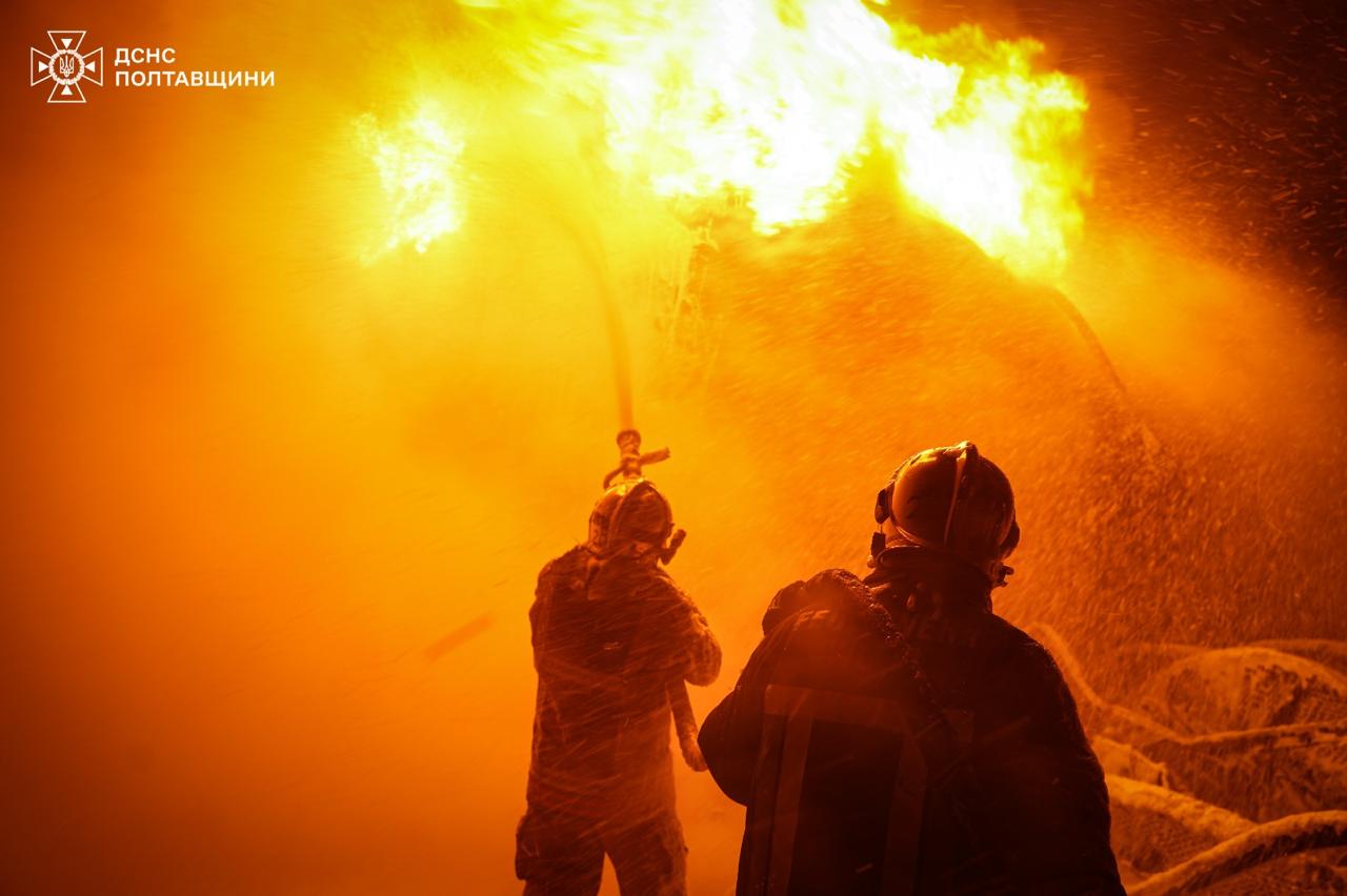 19 attacks 39 days — russia targets naftogaz ukraine's second-largest gas extraction region again · post rescuers battle fires energy facility poltava oblast following russian drone attack 8 2026 2a72c7b9-20