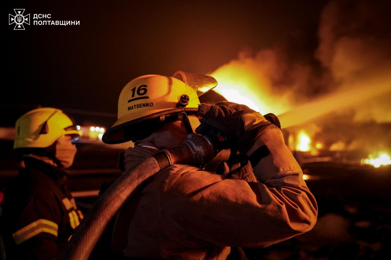 19 attacks 39 days — russia targets naftogaz ukraine's second-largest gas extraction region again · post rescuers battle fires energy facility poltava oblast following russian drone attack 8 2026 2c101