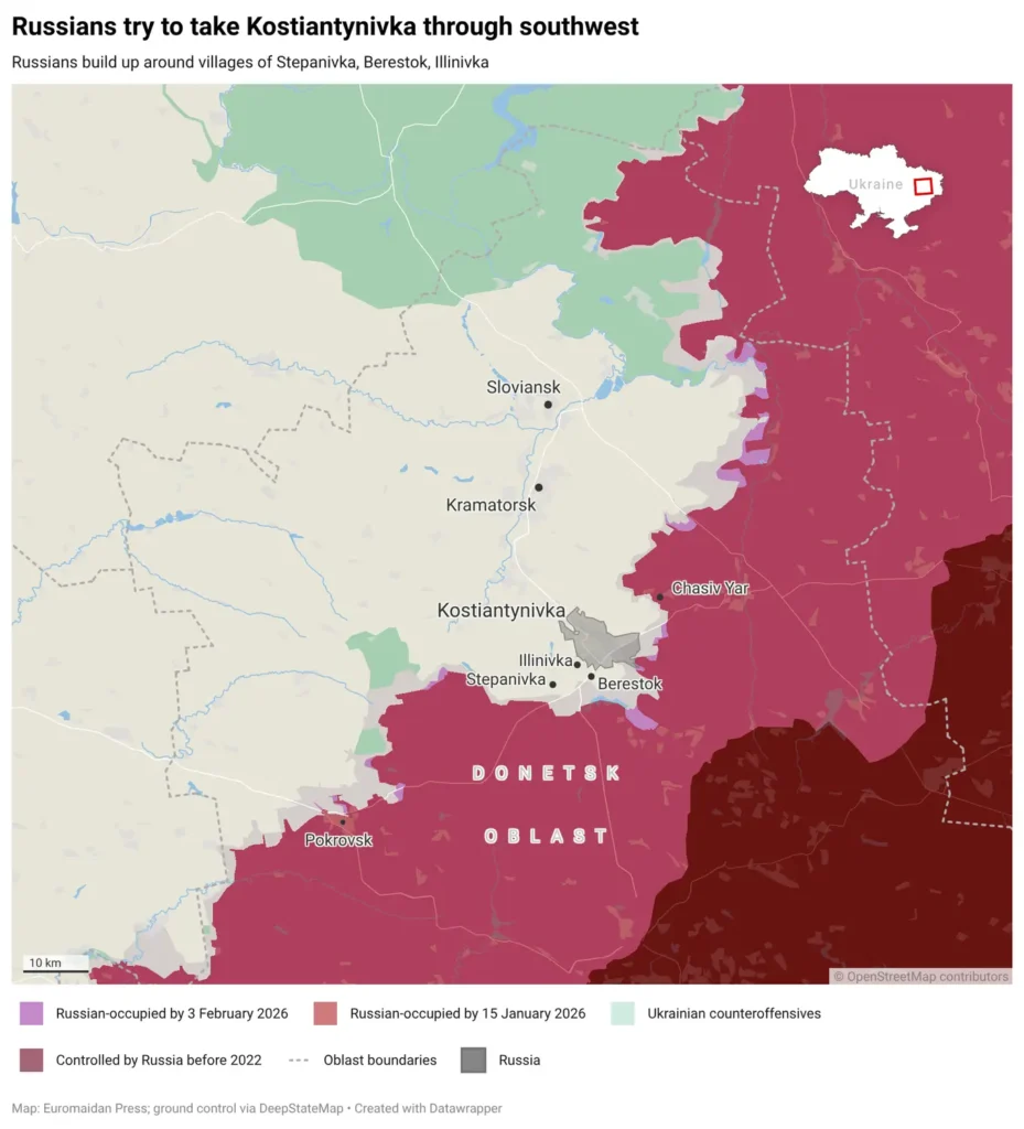 Kostiantynivka villages Kramatorsk Sloviansk