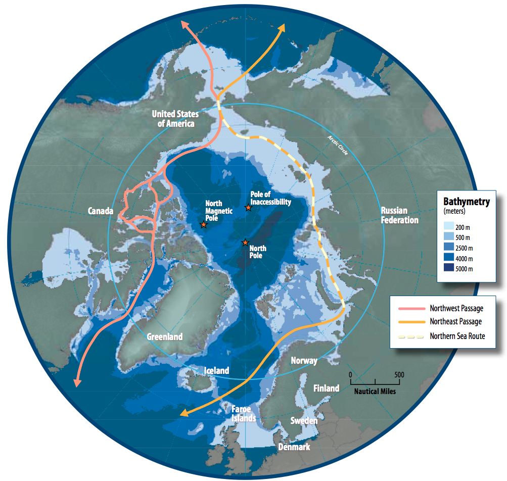 the northern sea route, northeast passage and northwest passage