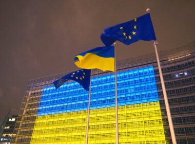 EU buildings lit in Ukraine flag colors on fourth anniversary of Russia's full-scale invasion