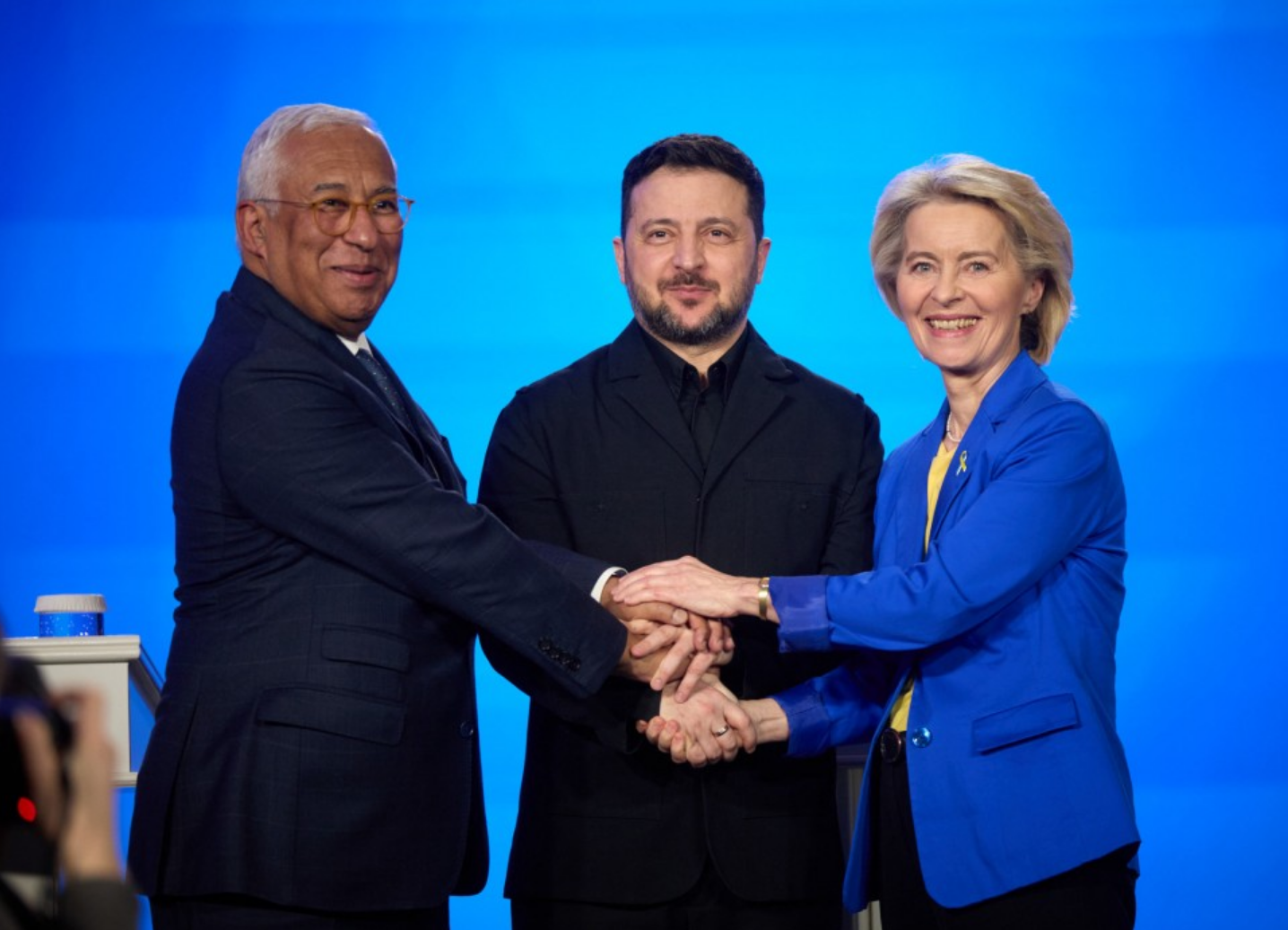 antónio costa, volodymyr zelenskyy and ursula von der leyen in kyiv on 24 february 2026