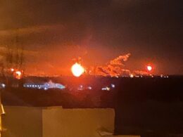 lukoil's volgograd refinery burns again after ninth drone strike two years · post fire lukoil-volgogradneftepererabotka russia overnight 11 2026 ha1d8gswkaadqnp (1) ukrainian drones struck sparking large visible across russia's photos