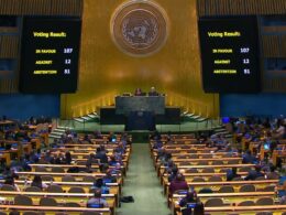 unga backs ukraine's peace resolution 107 votes rejects push drop territorial integrity · post un general assembly voting results favor 12 against 51 abstentions support lasting ukraine new york 24