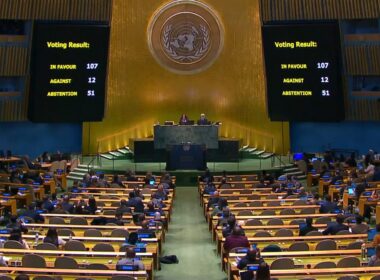 unga backs ukraine's peace resolution 107 votes rejects push drop territorial integrity · post un general assembly voting results favor 12 against 51 abstentions support lasting ukraine new york 24