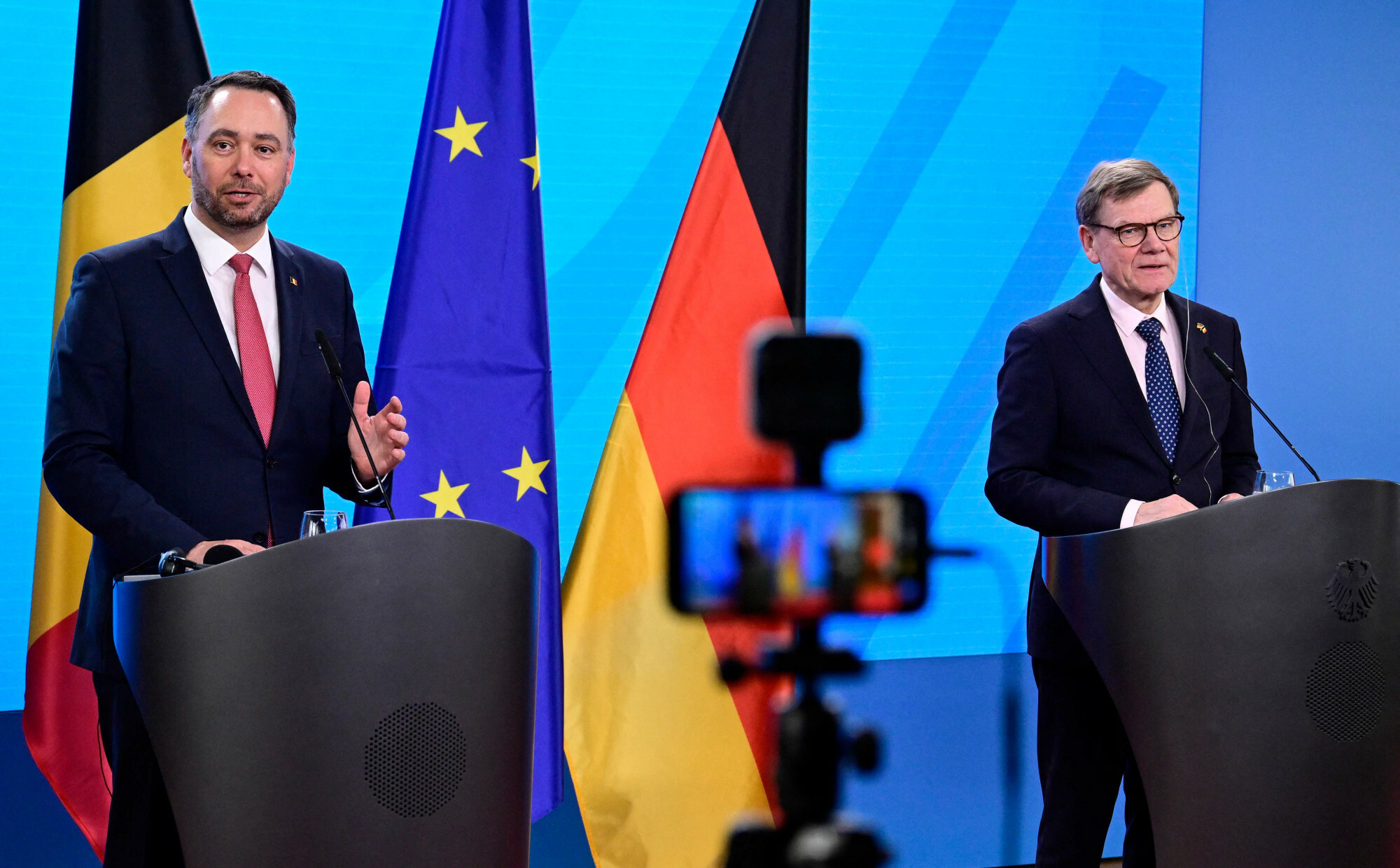 belgiam fm prévot and german fm wadephul