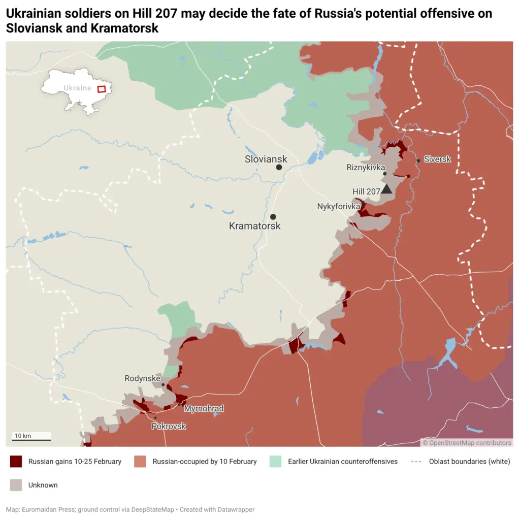 Sloviansk Kramatorsk Russian offensive map