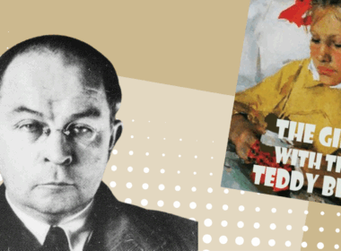 viktor domontovych and the cover of theenglish edition of his novel thegirl with the teddy bear