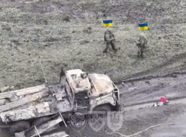 The aftermath of Ukrainian attacks on that Russian truck.