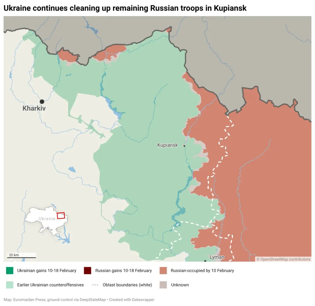 Kupiansk map Kharkiv