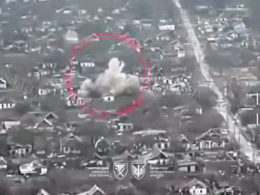 Ukrainian artillery strike on Russian positions in northern Pokrovsk, Donetsk Oblast, 22 February 2026. Screenshot from video: Air Assault Forces of Ukraine's Armed Forces