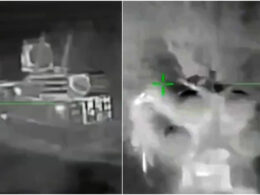 russia's pantsir guarding its s-400 sam system crimea — ukraine destroyed both one night · post pantsir-s1 air defense (l) launcher (r)near sofiivka occupied moments before destruction 25 2026 video