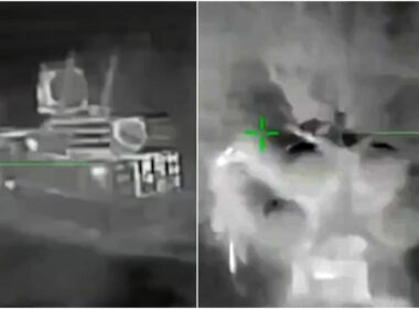 russia's pantsir guarding its s-400 sam system crimea — ukraine destroyed both one night · post pantsir-s1 air defense (l) launcher (r)near sofiivka occupied moments before destruction 25 2026 video