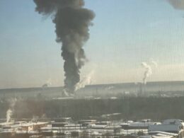 ukraine flew drones almost urals — hit oil refinery 1700km away russia thought out reach · post fire lukoil ukhta komi republic 12 2026 пожежа на нафтопереробному заводі в ухті