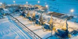 yamburg gas field in the yamalo-nenets ao in russia