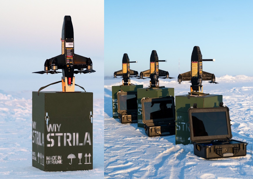 Ukrainian-made STRILA interceptor drones. Source: The Embassy of Germany in Ukraine
